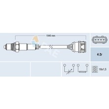 Fae 77373 Oksijen Sensörü Volvo S40 I (644)98>07 V40 99>04 1.6 1.8 2.1 7700806408