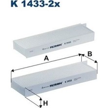Filtron K1433-2X Polen Filtresi 208 Iı 2008 Iı Ds3 1.2 1.5hdı 18> Corsa F 20> 9833351080