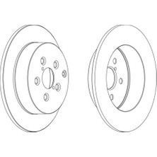 Ferodo DDF1406 Arka Fren Disk Aynası Düz Toyota Avensis 1.6 1.8 2.0d 0308 280×5 42431-05030