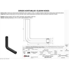 İbraş Ibras 65320 40MM 50MM 25CM 25CM Dirsek Hortumu Sıcak ve Soğuk Su Kullanımı Icın