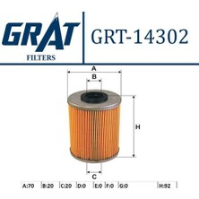 Grat 14302 Yakıt Filtresi Astra F G 1.7 Td 2.0 Dı Corsa C 1.7cdtı Vectra B C 2.0 Dı 2.0 Dtı Combo 1.