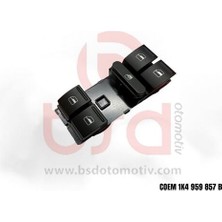 İTHAL Ithal 1K4959857B Cam Açma Kapama Düğmesi Ön Sol 4lu VW Altea Ibiza Leon Toledo Amarok CC B7 Golf Jet
