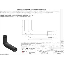 İbraş Ibras 65416 65MM 75MM 15CM 25CM Dirsek Hortumu Sıcak ve Soğuk Su Kullanımı Icın