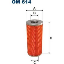 Filtron OM614 Yağ Filtresi Moskvıtch 412 427 434 1500 Wolga Gaz Gaz 21 24 Gazelle 2705 3302 3321 351