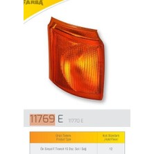 Farba-Ulo 11769 Sinyal Lambası Ön Sol Transit T12 T15 92>01 Duysuz Sarı 6166917