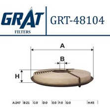 Grat 48104 Hava Filtresi Suzuki Swift Macar 9602 Swift 89 96 1.3 GA13A Swift 94>05 1.3 I GA13B Swift