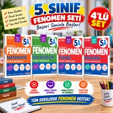 Fenomen 5. Sınıf Matematik, Fen Bilimleri, Türkçe ve Paragraf Soru Bankası 4’lü Set | 5A | Yeni Nesil Sorular | Video Çözümlü | Akıllı Tahta Uyumlu