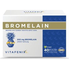 Vitafenix Bromelain 500 Mg Takviye Edici Gıda 2400 Gdu/g 40 Kapsül