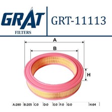 Grat 11113 Hava Filtresi Çerçeveli R19 Clio Megane 1.4i Flash 1.6 1503834