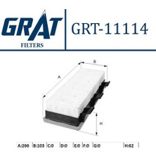 Grat 11114 Hava Filtresi Kangoo 1.9 98 01 Tırnaklı FN3010