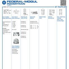 Goetze 87-70275-STD Piston Segman Std (77.00MM) Bmw N13 B16 A F20 F30 F80 Mini N18 B16 A R55 R56 R58