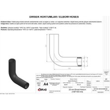 İbraş Ibras 65203 25MM 33 mm 10CM 10CM Dirsek Hortumu Sıcak ve Soğuk Su Kullanımı Icın