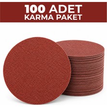 Titex 100 Adet Karma Cırt Zımpara | 115 mm | Spiral ve Avuç Içi Taşlama Uyumlu | 40-400 Kum