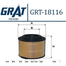 Grat 18116 Hava Filtre Kapalı Tip Ranger 06> Hilux Vigo 0611 Mazda BT50 06> 1449296