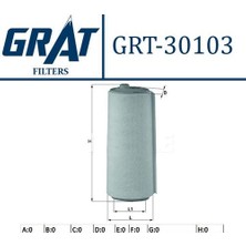 Grat 30103 Hava Filtresi M 47 Freelander I 2.0 Td4 00 C15105/1