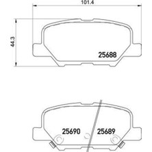 Ferodo FDB4739 Arka Fren Balatası Mitsubishi AS12> Outlander Iı 12> Mazda 6 13> Citroen C4 12> 42539