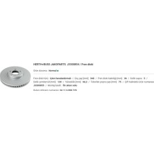 Herth Buss Herthbuss J3300854 BMW F01 F07 F12 Ön Fren Diski Sol 34116898729 104949