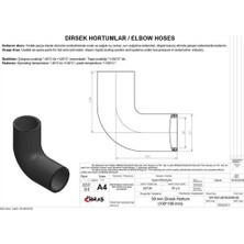 İbraş Ibras 65211 50MM 61MM 10CM 10CM Dirsek Hortumu Sıcak ve Soğuk Su Kullanımı Icın