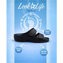 Look Life Kadın Siyah Jelly Cool Halluks Valgus Ortopedik Terlik - Anneler Günü Hediyesi