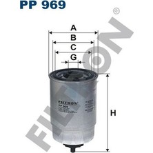 Filtron PP969 Yakıt Filtresi Land Rover Discovery 2 L318 2.5 Td5 9804 Passat A4 A6 Superb Ducato Fio