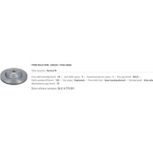Febi Bilstein 44028 Dısklı Fren Fren Diski Bmw 3155230057/PD