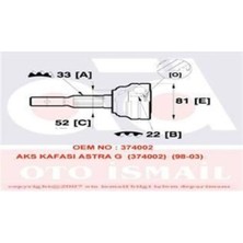 Gkn 303358 Aks Kafası Astra G 374002 98 03 1JKD1033