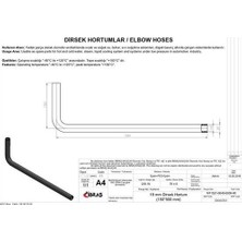 İbraş Ibras 65351 19MM 27MM 15CM 50CM Dirsek Hortumu Sıcak ve Soğuk Su Kullanımı Icın