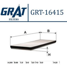 Grat 16415 Kabin Filtresi Cıftlı Kasalı I20 2008> CU250082