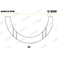 Glyco A2912STD Ay Yatak Linea Doblo Combo 1.6 Mtj Egea 500 09 Alfa 159 Gıulıetta Mito Cherokee 2.0 C