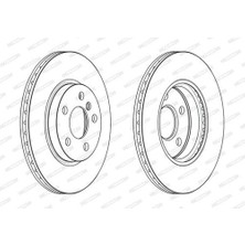 Ferodo DDF2613C Fren Diski Ön Bmw F45 F46 F48 F39 Mini F55 F56 F57 F59 34116864439