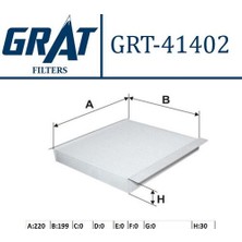 Grat 41402 Kabin Filtresi Nissan Primera P12 0310 x Traıl 01>-Almera 0002 FN7202