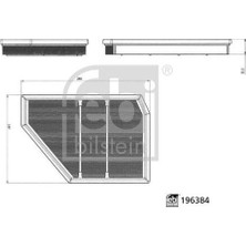 Febi Bilstein 196384 Hava Filtresi Bmw 13718091495