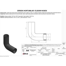 İbraş Ibras 65302 55MM 66MM 15CM 15CM Dirsek Hortumu Sıcak ve Soğuk Su Kullanımı Icın