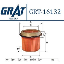 Grat 16132 Hava Filtresi Kova Tip Elantra Sonata 91>95 H1 Starex 2.4 9703 2811332510