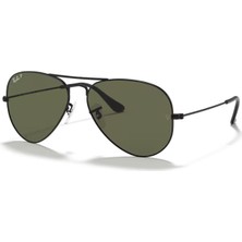 Ray-Ban 3025 002/58 58-14 Kadın Güneş Gözlüğü Polarize UV 400 Siyah Metal Çerçeve
