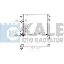 Kale 0520271AB Motor Radyatör Megane 1.9 Dci Klimalı 1 Sıra Alb 585×416×26 8200189286