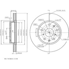Mga 50672 Fren Disk Ön Hava Kanallı 280 5 Suzuki Sx4 11 Sedici 5 55311-79J03