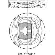 Mahle-Knecht-Behr 028PI00117000 Piston Segman 76.51MM Std Golf V Vı Plus Alhambra Beetle Touran 1.4