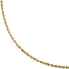 Zeino Burgu Zincir Kolye  - 14K Altın Kaplama - 55 cm (4 Mm)