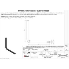 İbraş Ibras 65310 16mm 24mm 25cm 25cm Dirsek Hortumu Sıcak Ve Soğuk Su Kullanımı Icın
