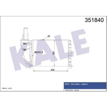 Kale 351840 Radyatör Al Mekanik Punto Lancia Y 1.1 1.2 Spi 93 46446734