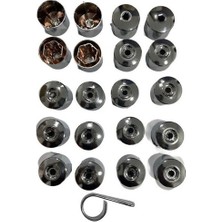 Monreal 74130 Bijon Kapak Seti Full Krom 16 Normal 4 Şifreli Seat ve Audi 6J0601173B