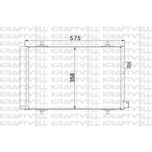 Kraftvoll 08060098 Klima Radyatörü Kondanser P407 P508 C5 Iıı 2008> DW10BTED4 (2.0 Hdı 16V) 6455.JA