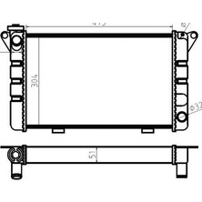 Mga 80453 Su Radyatörü Mekanik R12 51MM Alüminyum 3 Sıralı 475×304×50 7700571518