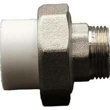Q20X1/2" Pprc Oynar Başlıklı Dış Dişli Rakor Plastherm