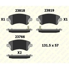 Kale Balata 23766A0000KD13 Ön Balata Corolla 02 07 1.4VVTI 1.6VVT ZZE120COROLLA 1.4 4d4 0446502061