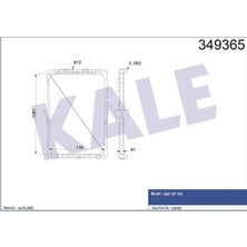 Kale 349365 Motor Su Radyatörü Daf Xf 105 Radyatör Çerçeveli (Mt) 2208300083