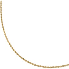Zeino Burgu Zincir Kolye  - 14K Altın Kaplama - 55 cm (3 Mm)