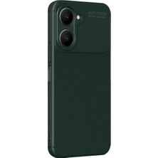 TeknoKapsül Newface Vivo Y18 Kılıf Auto Focus Karbon Kapak - Koyu Yeşil