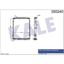 Kale 350240 Motor Su Radyatörü Eurostar Ld Eurotech Mp Çerçeveli mt 93160531